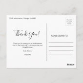 Waterverf Anemone Floral Dank u Briefkaart (Achterkant)