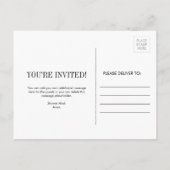 Waterverf Anemone Floral Vrijgezellenfeest Card Uitnodiging Briefkaart (Achterkant)