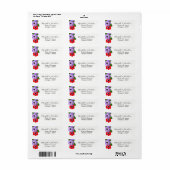 Waterverf Anemone Floral Wedding Address Label (Full Sheet)