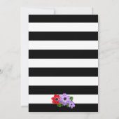 Waterverf Anemone Floral Wedding Invitation Card Kaart (Achterkant)