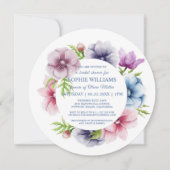 Waterverf Anemone Flower Vrijgezellenfeest Kaart (Voorkant)