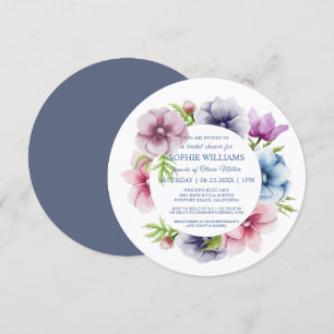 Waterverf Anemone Flower Vrijgezellenfeest Kaart