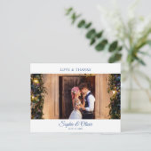 Waterverf Anemone Flower Wedding Briefkaart (Staand voorkant)