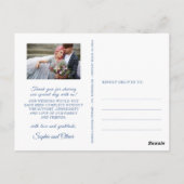 Waterverf Anemone Flower Wedding Briefkaart (Achterkant)