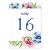 Waterverf Anemone Flower Wedding Kaart (Voorkant)