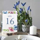 Waterverf Anemone Flower Wedding Kaart