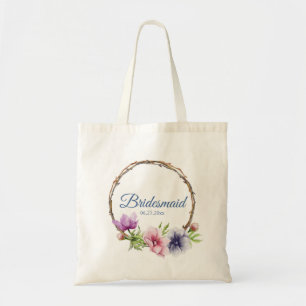 Waterverf Anemone Flower Wedding Tote Bag