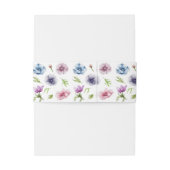 Waterverf Anemone Flower Wedding Uitnodigingen Wikkel (Achterkant Voorbeeld)