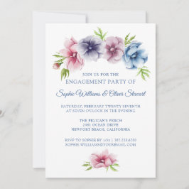 Waterverf Anemone Flower Wedding | VERLOVING Kaart