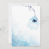 Waterverf Anemone Flowers Ice Blue Kaart (Achterkant)