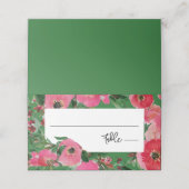 Waterverf Anemone Green Wedding Plaatskaartje (Buitenkant ongevouwen)