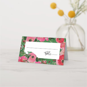 Waterverf Anemone Green Wedding Plaatskaartje