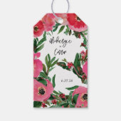 Waterverf Anemone Wedding Cadeaulabel (Voorkant)