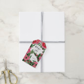 Waterverf Anemone Wedding Cadeaulabel (Met Touw)