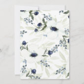 Waterverf Anemone Wedding Invitation Design Kaart (Achterkant)