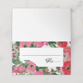 Waterverf Anemone Wedding Plaatskaartje (Buitenkant ongevouwen)