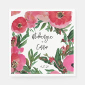 Waterverf Anemone Wedding Servet (Voorkant)