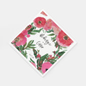 Waterverf Anemone Wedding Servet (Hoek)