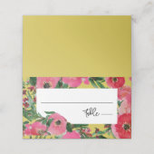 Waterverf Anemone Yellow Wedding Plaatskaartje (Buitenkant ongevouwen)