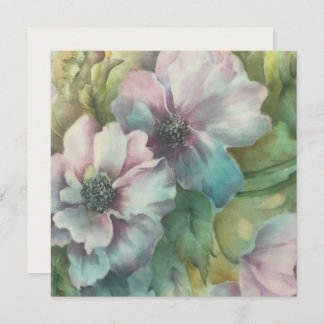 Waterverf Anemonen Floral Briefkaart