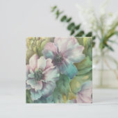 Waterverf Anemonen Floral Briefkaart (Staand voorkant)