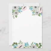 Waterverf Anemones Bloemenkrans | VRIJGEZELLENFEES Kaart (Achterkant)