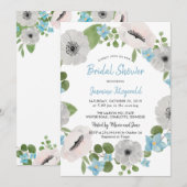 Waterverf Anemones Bloemenkrans | VRIJGEZELLENFEES Kaart (Voorkant / Achterkant)