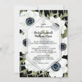 Waterverf Anemones Botanical Wedding Invitations (Voorkant)