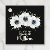 Waterverf Anemones Floral Bedankjes Labels (Voorkant)