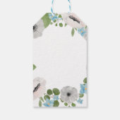 Waterverf Anemones Florals | BABY SHOWER Cadeaulabel (Achterkant)