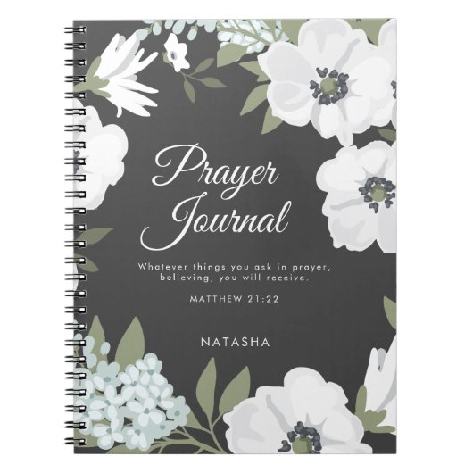 Waterverf Anemones Scripting Prayer Journal Notitieboek (Voorkant)