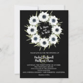 Waterverf Anemones Wreath Wedding Kaart (Voorkant)