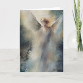 Waterverf Angel Briefkaart: Schrift-geïnspireerd B Kaart (Voorkant)