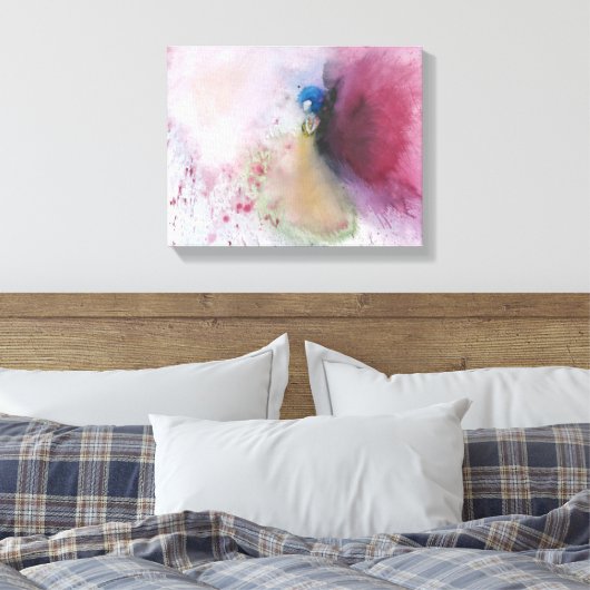 Waterverf Angel Canvas Afdruk (Insitu (Slaapkamer))