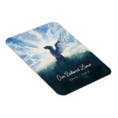 Waterverf Angel Dog Condolence Sympathie Magneet (Rechterzijde)