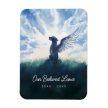 Waterverf Angel Dog Condolence Sympathie