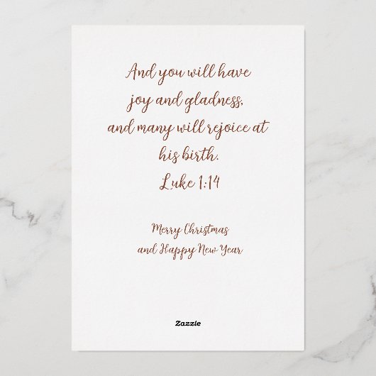 Waterverf Angel en baby Jezus met kerstmis Folie Feestdagenkaart (Achterkant)