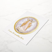 Waterverf Angel en baby Jezus met kerstmis Folie Feestdagenkaart (Gedraaid)