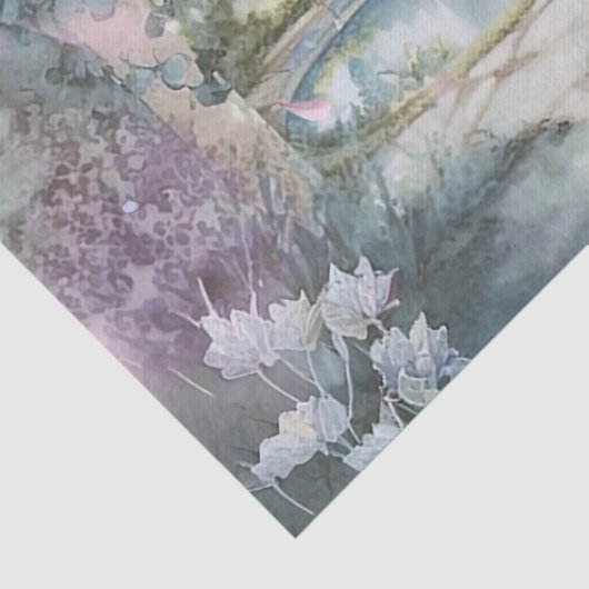 Waterverf Angel in de tuin Tissuepapier (Detail)