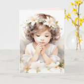 Waterverf Angel Meisje Kaart (Gele Bloem)