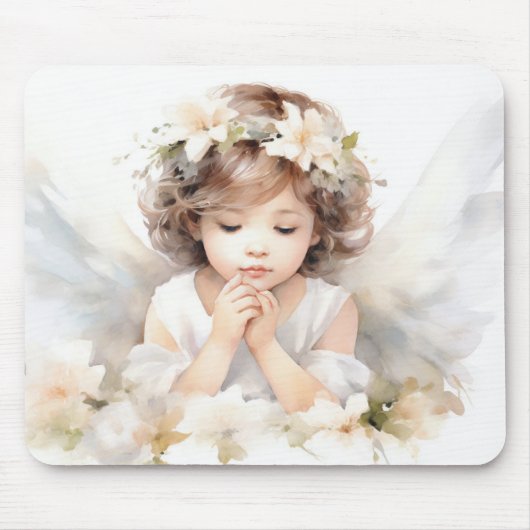 Waterverf Angel Meisje Muismat (Voorkant)