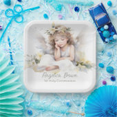 Waterverf Angel Meisje Papieren Bordje (Feest)