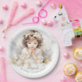 Waterverf Angel Meisje Papieren Bordje (Feest)