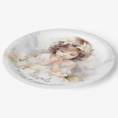 Waterverf Angel Meisje Papieren Bordje (Gekanteld)