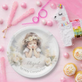 Waterverf Angel Meisje Papieren Bordje (Feest)