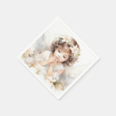 Waterverf Angel Meisje Servet (Hoek)