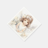 Waterverf Angel Meisje Servet (Hoek)