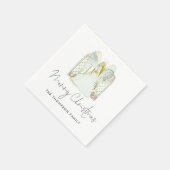 Waterverf Angel Merry-kerstscript Servet (Hoek)