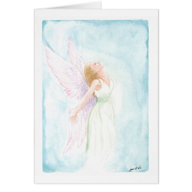 Waterverf Angel of Melk (blanco binnenin) (Voorkant)