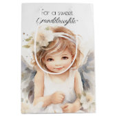 Waterverf Angel Verjaardag voor kleindochter Medium Cadeauzakje (Voorkant)